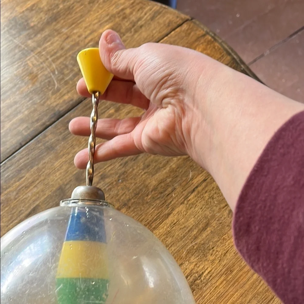 Vintage Plastic SPINNER TOY, Spinner Train Toy, USSR, 1980s